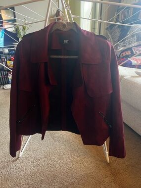 Kut from the Kloth Burgundy Suede Jacket for Women